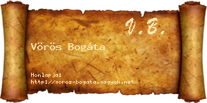 Vörös Bogáta névjegykártya